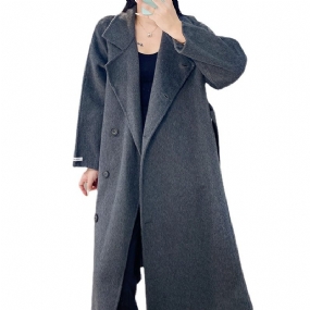 2023 Dámsky Vlnený Kabát Single Breasted Coat
