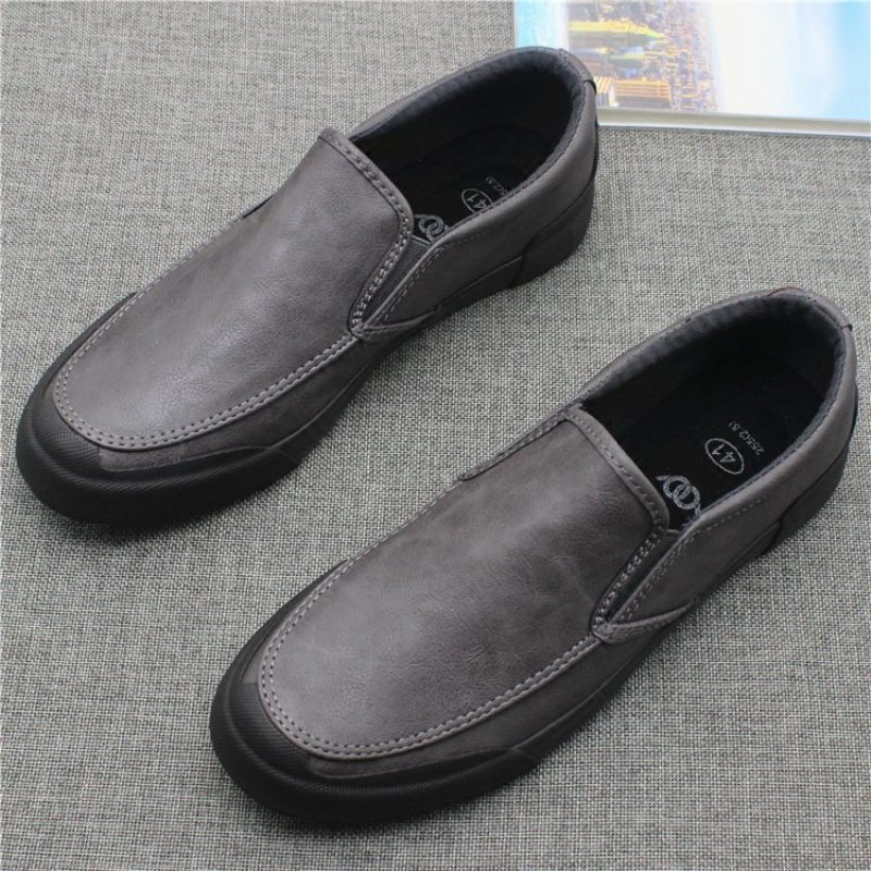 Nízke Slip-on Ležérne Pánske Spoločenské Topánky Jesenné Black Business