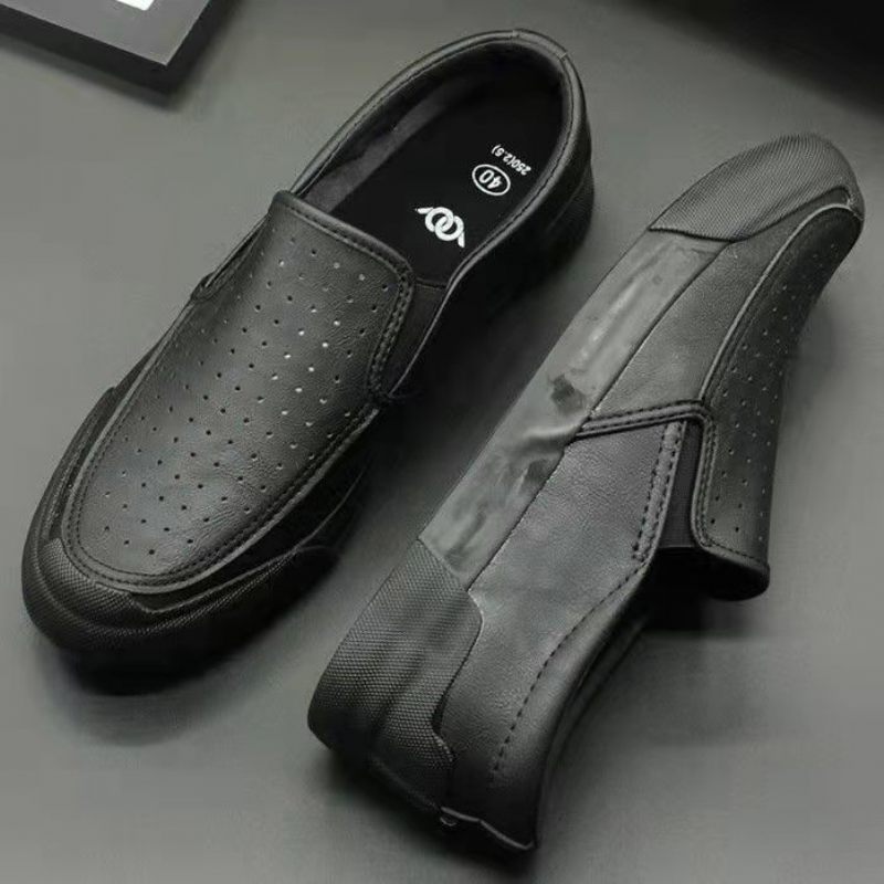 Nízke Slip-on Ležérne Pánske Spoločenské Topánky Jesenné Black Business