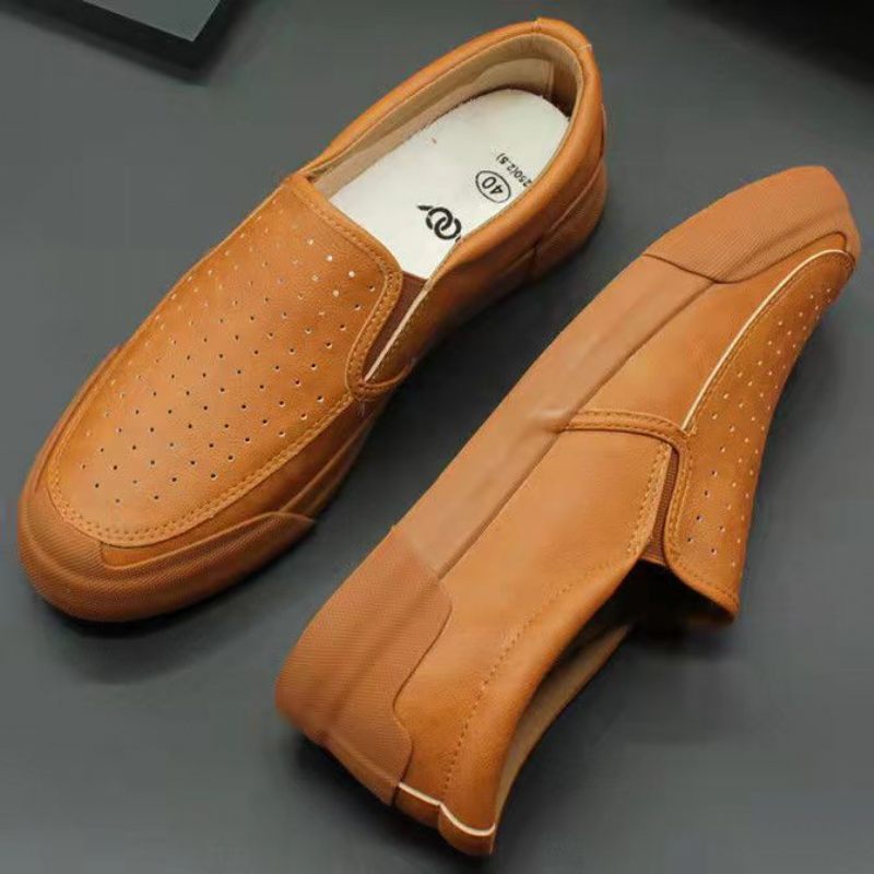 Nízke Slip-on Ležérne Pánske Spoločenské Topánky Jesenné Black Business