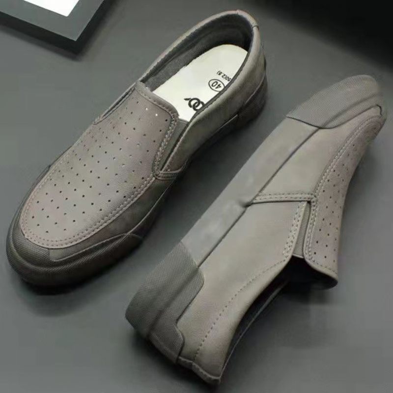 Nízke Slip-on Ležérne Pánske Spoločenské Topánky Jesenné Black Business