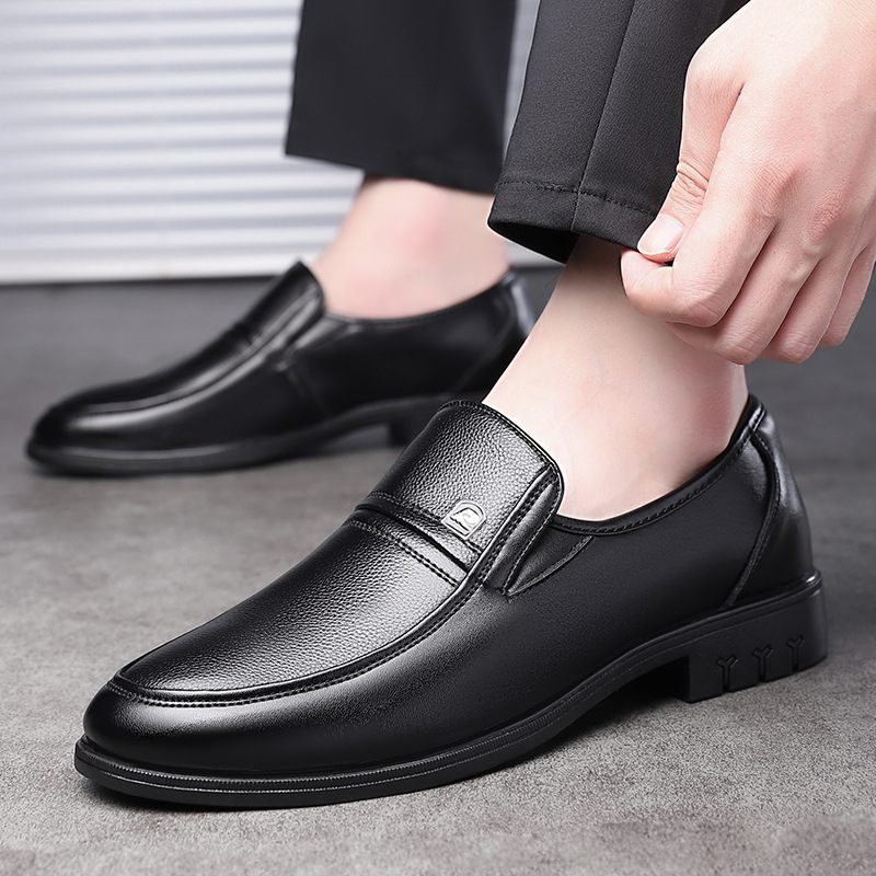 Pánske Topánky 2023 Nové Jarné A Jesenné Spoločenské Slip-on Business Skutočné Šaty Set Nohy Ocko