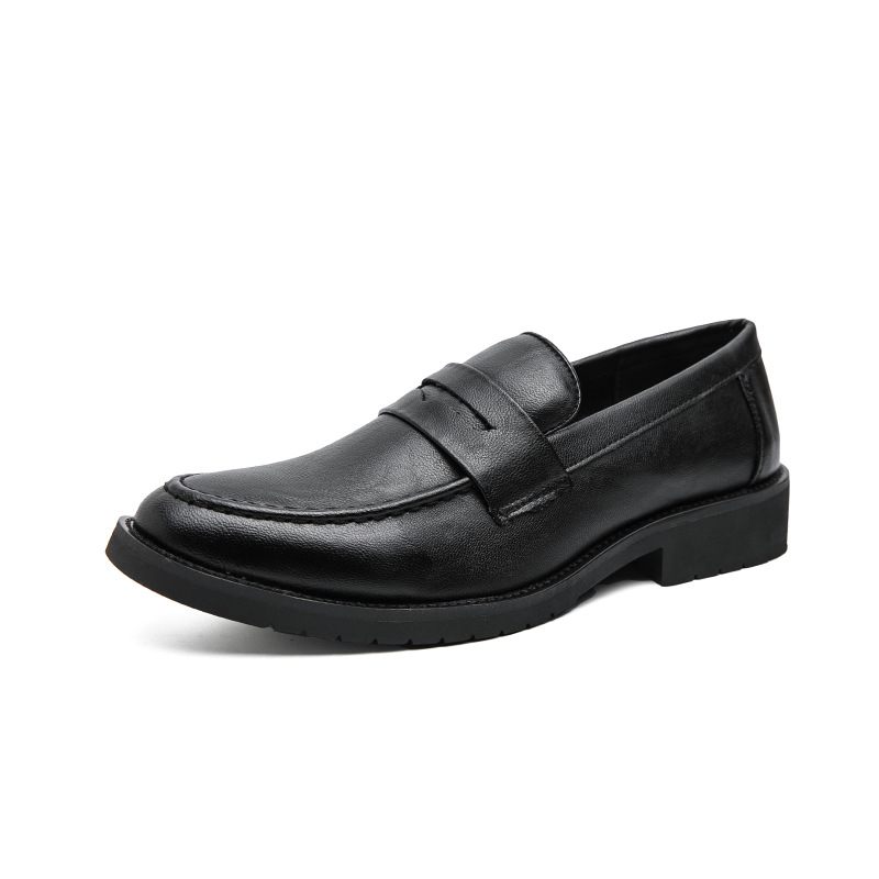 Pánske Spoločenské Topánky Jar A Jeseň 2023 Nové Slip-on Retro Set-foot Mokasíny S Okrúhlou Špičkou Ležérne