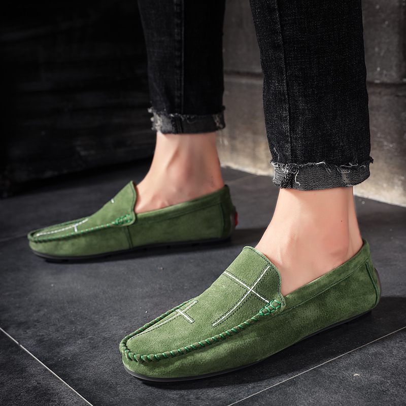 Veľké Slip-on Mokasíny Kožené Topánky Hrášok Nazúvacie Ležérne Trendy Pánske Retro Na Jazdu Nové