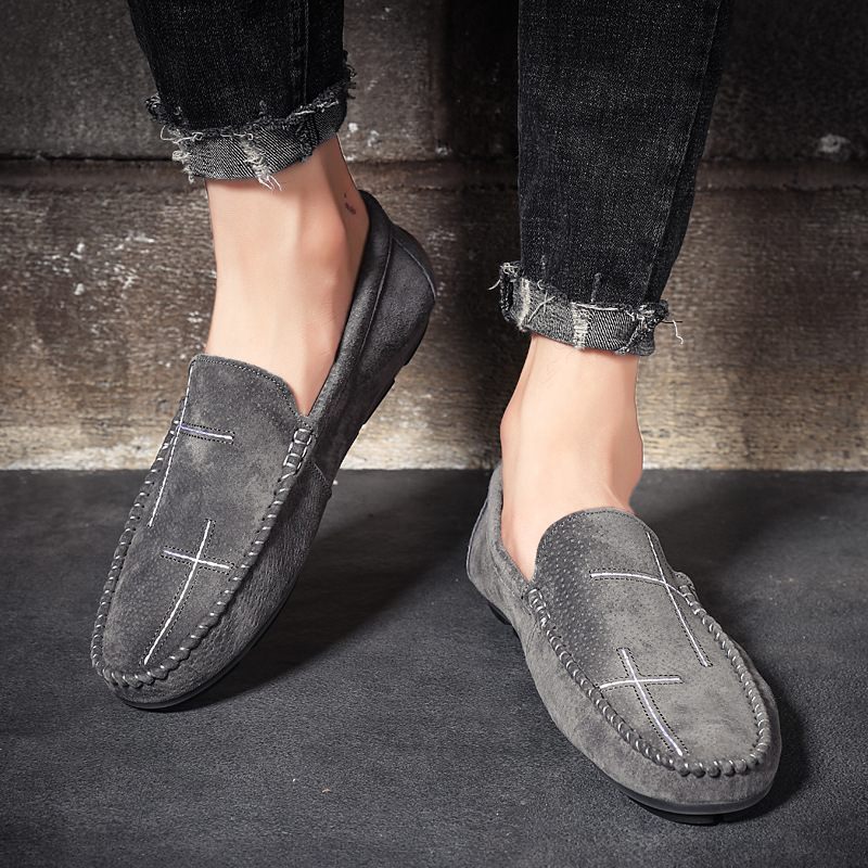 Veľké Slip-on Mokasíny Kožené Topánky Hrášok Nazúvacie Ležérne Trendy Pánske Retro Na Jazdu Nové