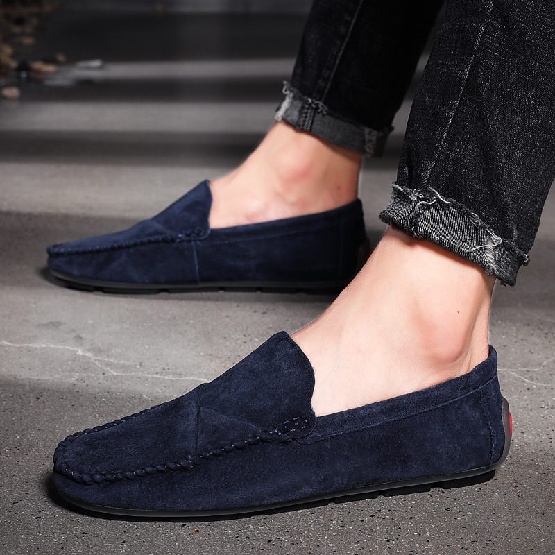 Veľké Slip-on Mokasíny Kožené Topánky Hrášok Nazúvacie Ležérne Trendy Pánske Retro Na Jazdu Nové