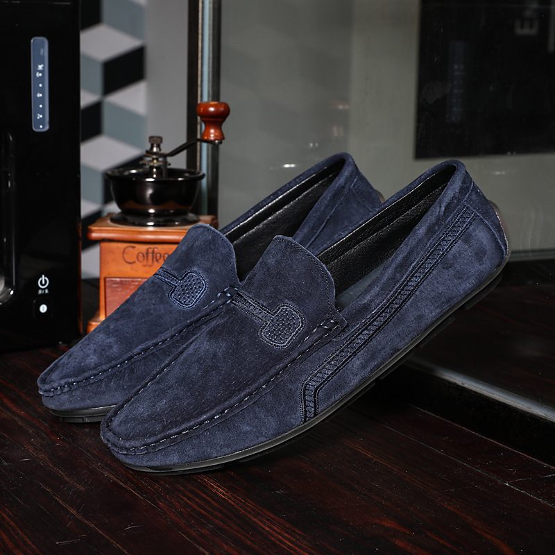 Veľké Slip-on Mokasíny Kožené Topánky Hrášok Nazúvacie Ležérne Trendy Pánske Retro Na Jazdu Nové