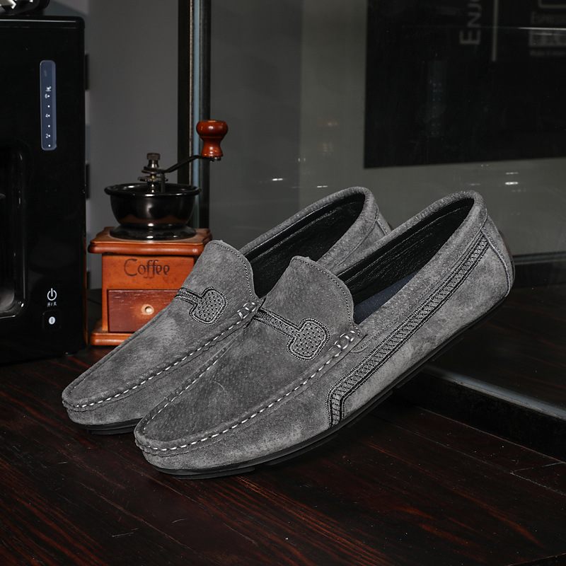 Veľké Slip-on Mokasíny Kožené Topánky Hrášok Nazúvacie Ležérne Trendy Pánske Retro Na Jazdu Nové