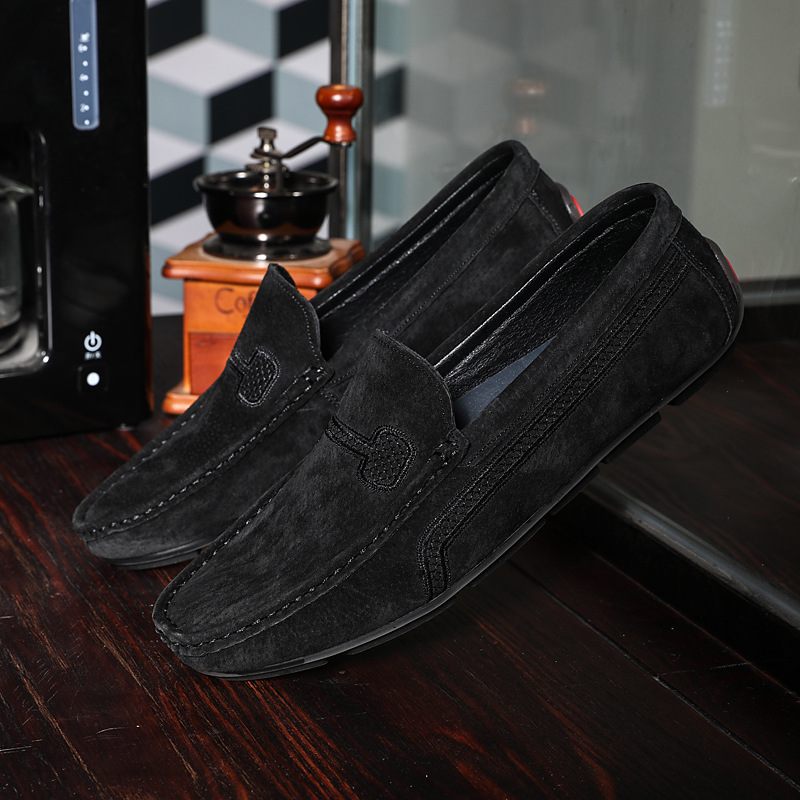 Veľké Slip-on Mokasíny Kožené Topánky Hrášok Nazúvacie Ležérne Trendy Pánske Retro Na Jazdu Nové