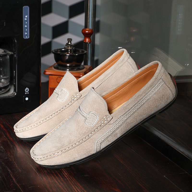 Veľké Slip-on Mokasíny Kožené Topánky Hrášok Nazúvacie Ležérne Trendy Pánske Retro Na Jazdu Nové