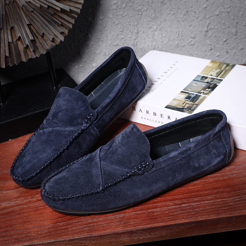 Veľké Slip-on Mokasíny Kožené Topánky Hrášok Nazúvacie Ležérne Trendy Pánske Retro Na Jazdu Nové