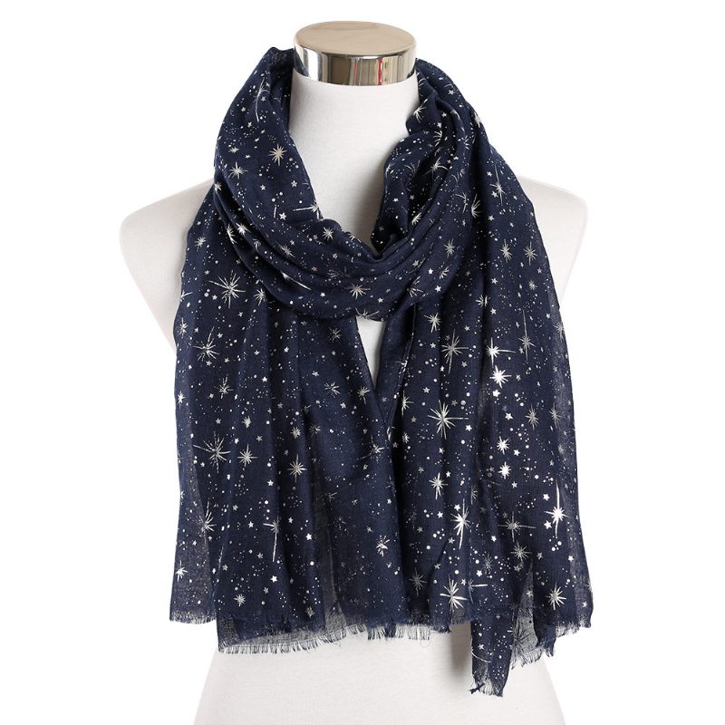 Bronzujúca Strieborná Šatka Starry Sky Shawl Dámska Galaxy