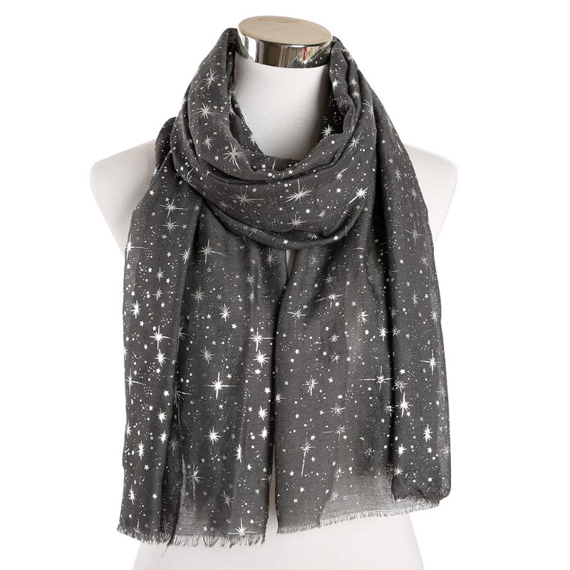 Bronzujúca Strieborná Šatka Starry Sky Shawl Dámska Galaxy