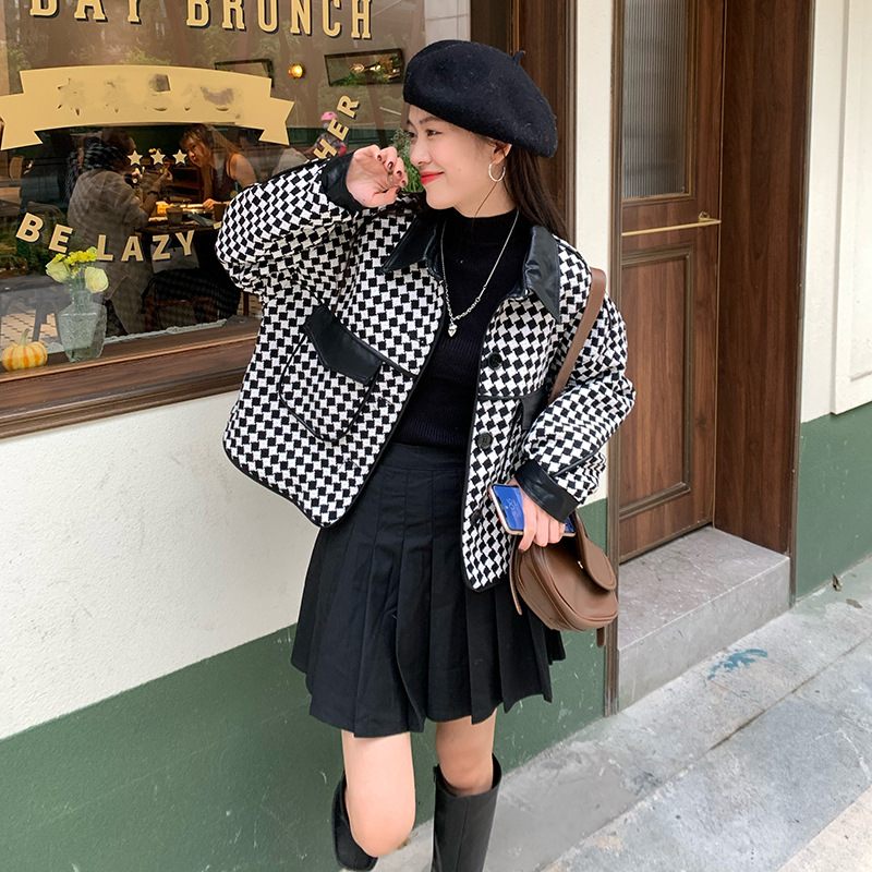 Bundy Ženy Houndstooth Cropped Tops