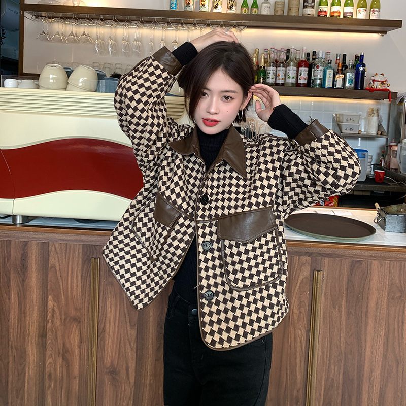 Bundy Ženy Houndstooth Cropped Tops