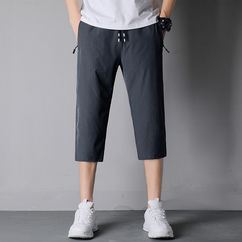 Cool Cropped Pants Pánske Letné Voľné Rovné Športové Ležérne Nohavice