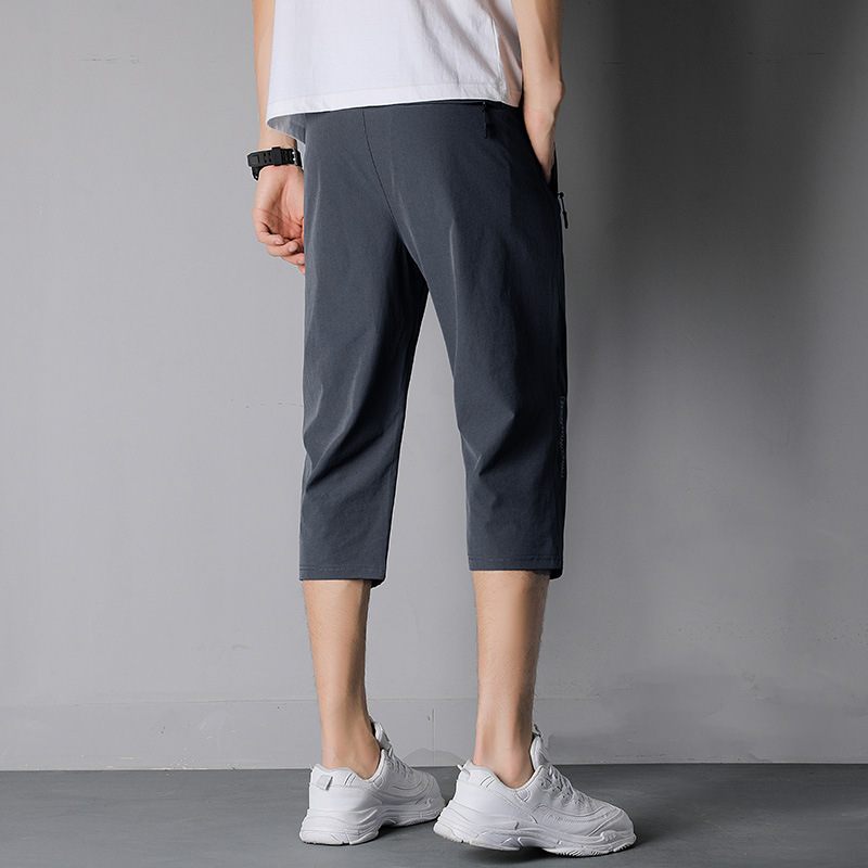 Cool Cropped Pants Pánske Letné Voľné Rovné Športové Ležérne Nohavice