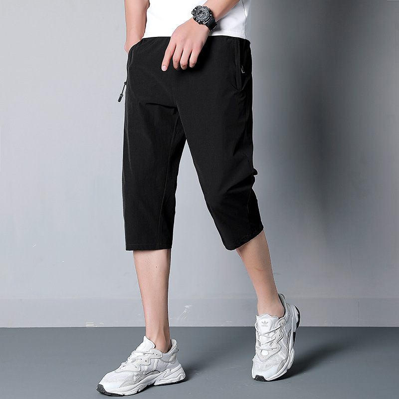 Cool Cropped Pants Pánske Letné Voľné Rovné Športové Ležérne Nohavice