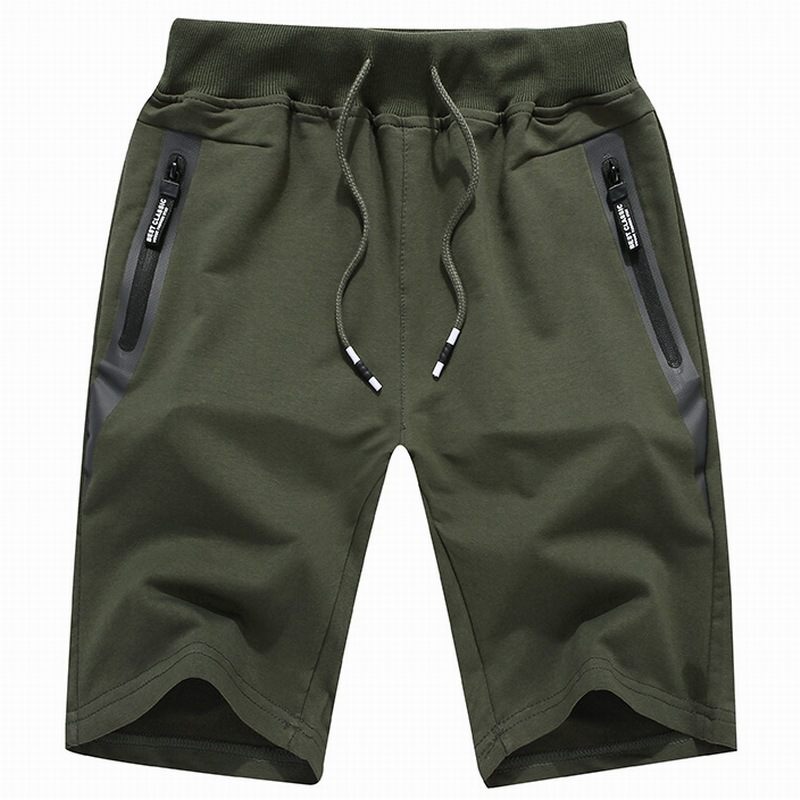 Pánske Letné Kraťasy Tether Cropped Short Vrecká Na Zips V Kontrastných Farbách