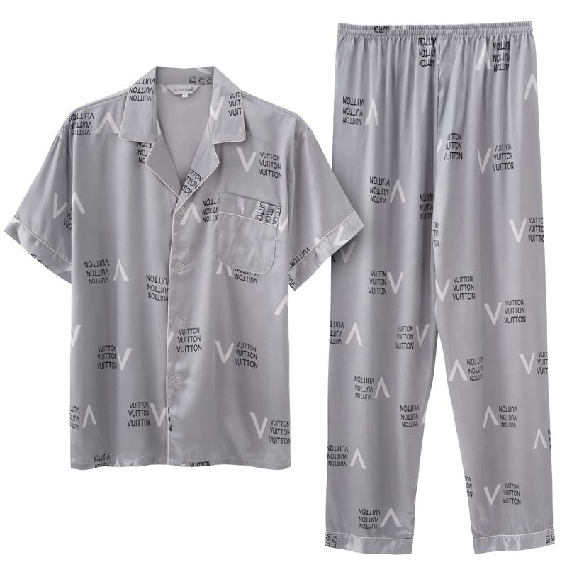 Hodvábne Pyžamá Pánske Sety Loungewear