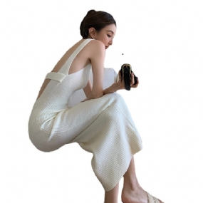 2023 Vintage Pletené Šaty Elegantné Podväzky