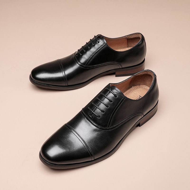 Pánske Spoločenské Topánky Kožené Business Oxford Shoes