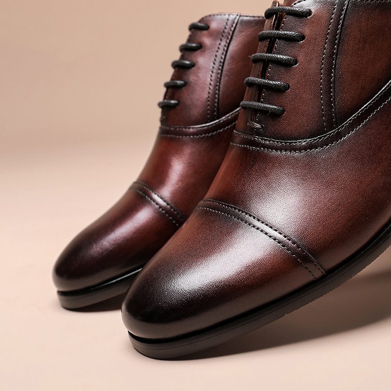 Pánske Spoločenské Topánky Kožené Business Oxford Shoes