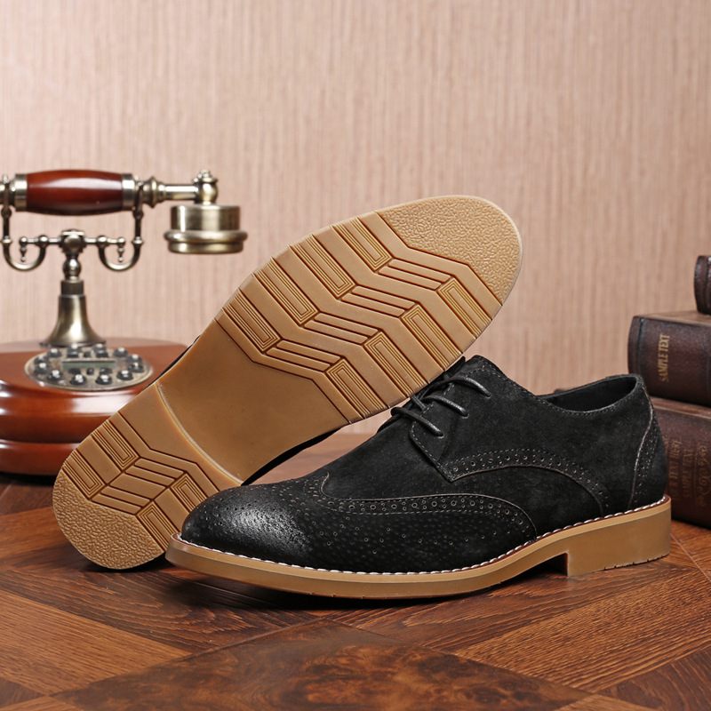 Reťaz Nové Vyrezávané Spoločenské Topánky Trendové Brogue Business Ležérne Retro Pánske