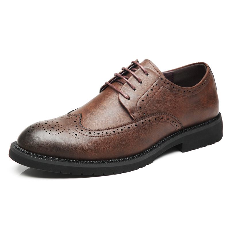 Vyrezávané Topánky Na Voľný Čas Brogues Pánske Retro Slávnostné Obchodné Spoločenské