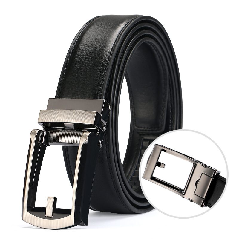 Kožený Opasok S Falošnou Ihlou S Automatickou Prackou Comfort Click Belt Pánsky Špeciálny