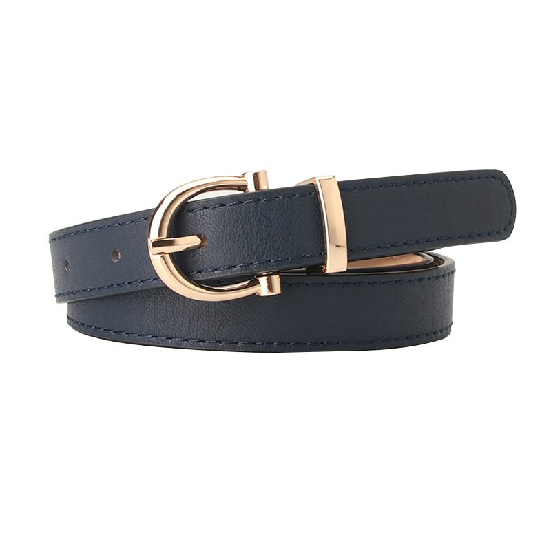 New Ladies Belt Dámsky Pu Leather Trim Jeans Nohavice Student