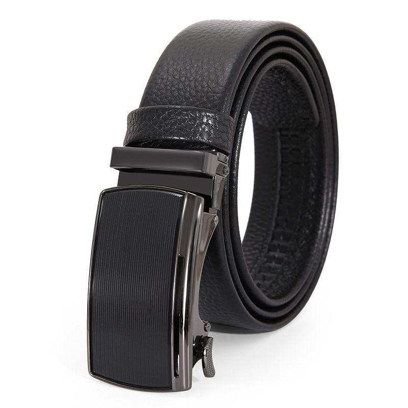 Pánske Opasky Kožený Opasok S Automatickou Prackou Z Hovädzej Kože Business Leather Belt Men