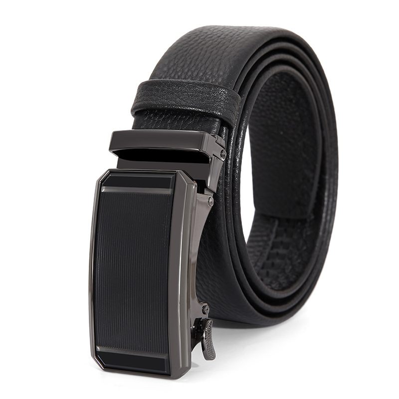 Pánske Opasky Kožený Opasok S Automatickou Prackou Z Hovädzej Kože Business Leather Belt Men