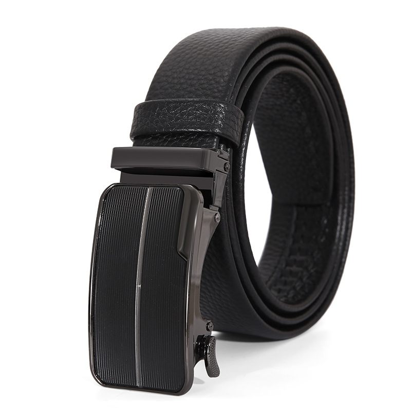 Pánske Opasky Kožený Opasok S Automatickou Prackou Z Hovädzej Kože Business Leather Belt Men