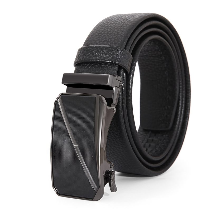 Pánske Opasky Kožený Opasok S Automatickou Prackou Z Hovädzej Kože Business Leather Belt Men