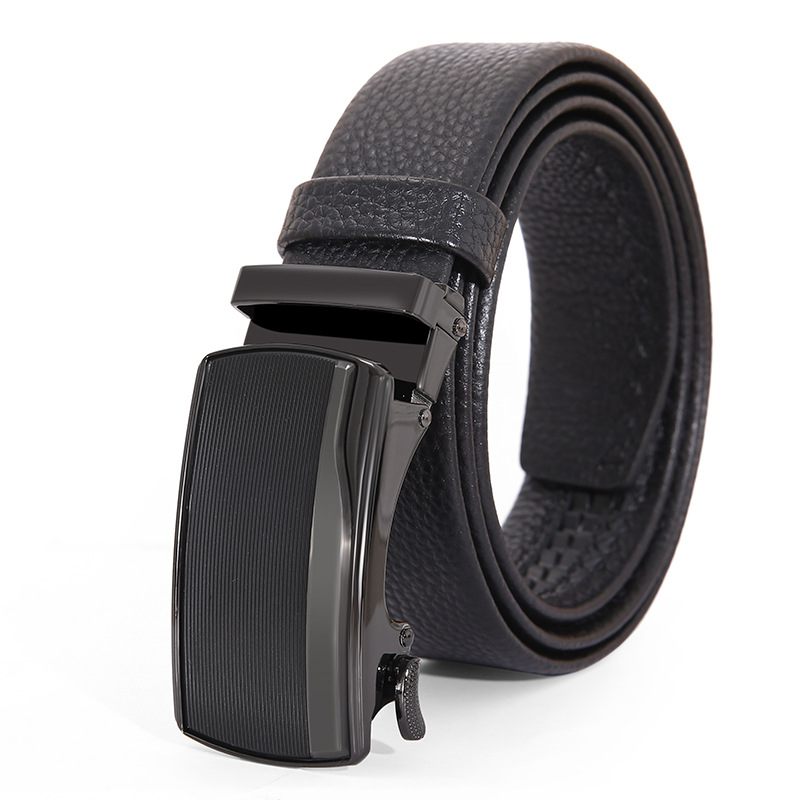 Pánske Opasky Kožený Opasok S Automatickou Prackou Z Hovädzej Kože Business Leather Belt Men