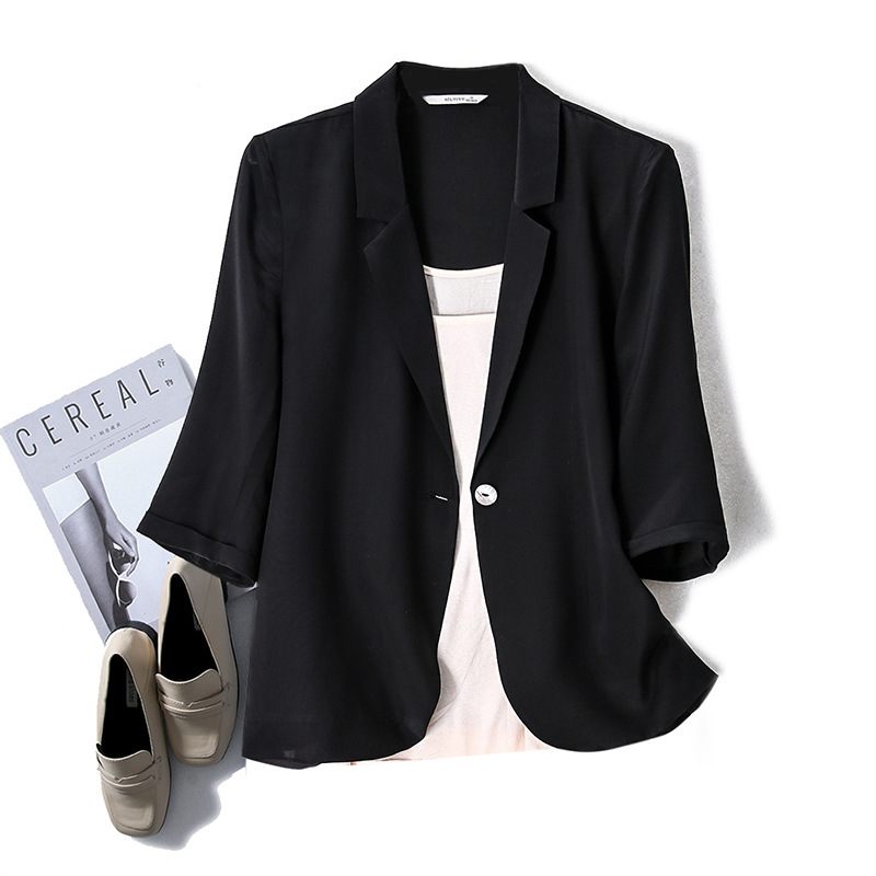 Black Blazers Cropped Dámske Sako Elegance