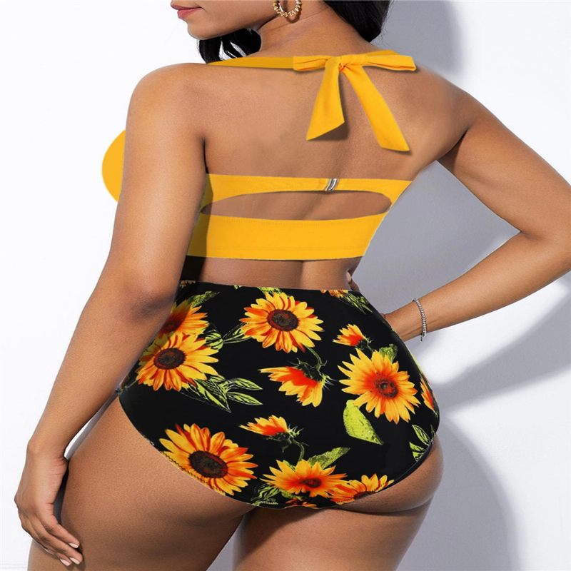 Nové Dámske Plavky So Sexi Potlačou Plus Size Bikini Delené Plavkové Bikiny