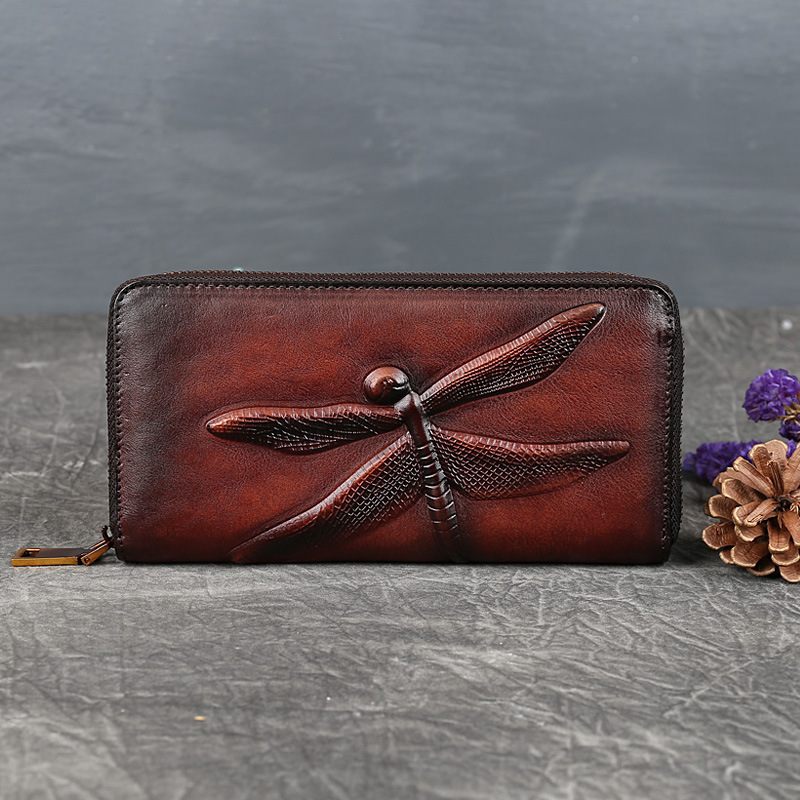 Dámska Peňaženka S Dlhým Dielom Z Kože 2023 New Clutch Bag Trendy Retro Hovädzia Koža