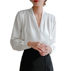 Biela Dámska Košeľa Vintage Silk Professional S Dlhým Rukávom