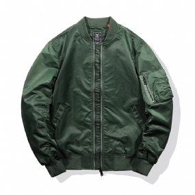 Aviator Jacket Baseball Uniform Cargo Men Jednofarebná