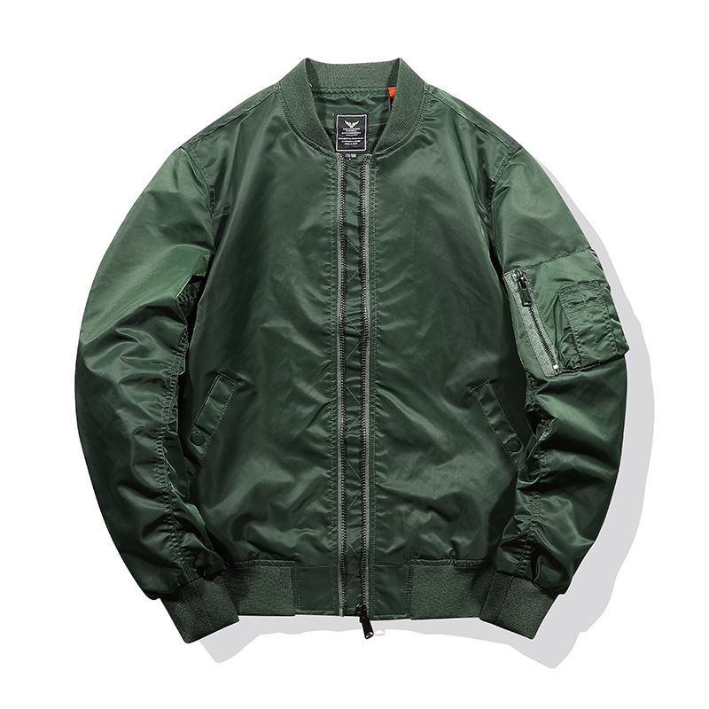 Aviator Jacket Baseball Uniform Cargo Men Jednofarebná