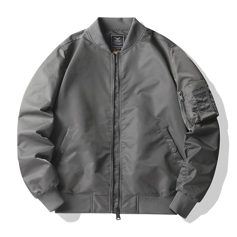 Aviator Jacket Baseball Uniform Cargo Men Jednofarebná