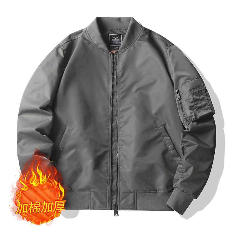 Aviator Jacket Baseball Uniform Cargo Men Jednofarebná