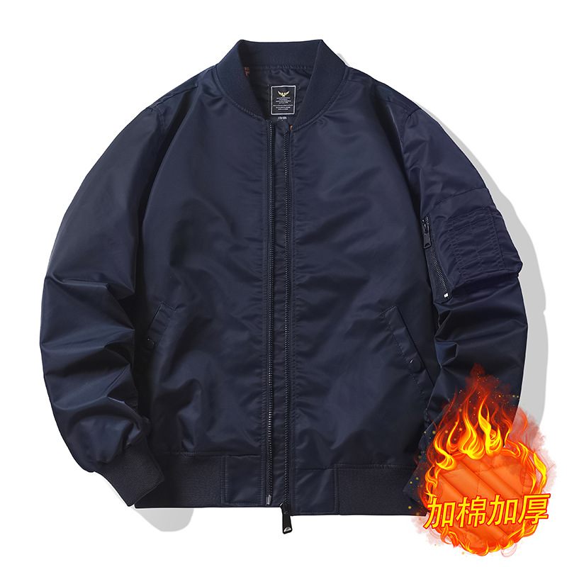 Aviator Jacket Baseball Uniform Cargo Men Jednofarebná