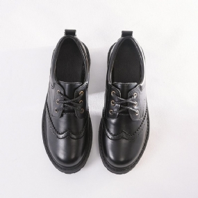 Brogue Shoes Spoločenské Topánky Dámske Jar A Jeseň 2023 Nové Ploché S Hrubým Spodkom Retro Veľká Veľkosť 41