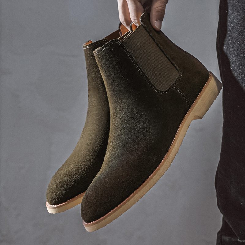 Chelsea Boots Pánske Veľké Veľkosť 45 46 Kožené Jesenné A Zimné Čižmy Martin