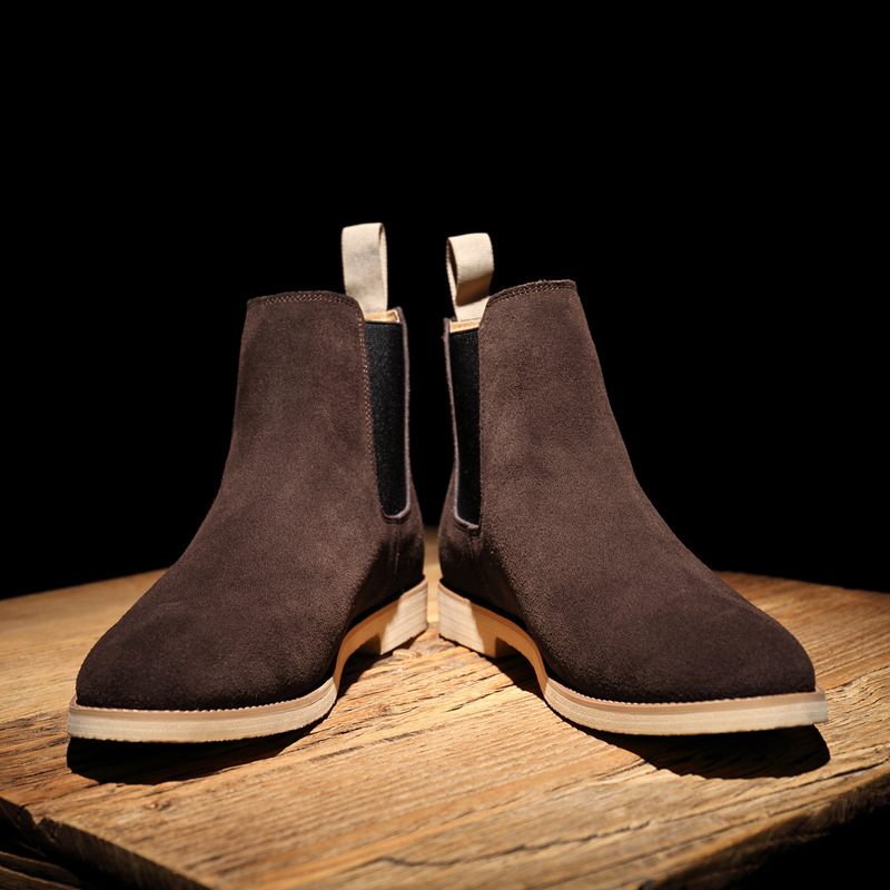 Chelsea Boots Pánske Veľké Veľkosť 45 46 Kožené Jesenné A Zimné Čižmy Martin