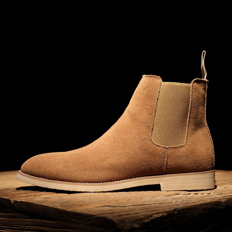 Chelsea Boots Pánske Veľké Veľkosť 45 46 Kožené Jesenné A Zimné Čižmy Martin