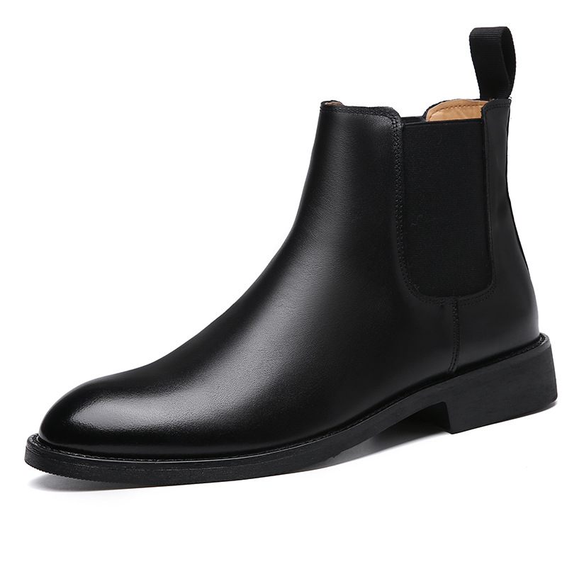 Chelsea Boots Pánske Veľké Veľkosť 45 46 Kožené Jesenné A Zimné Čižmy Martin